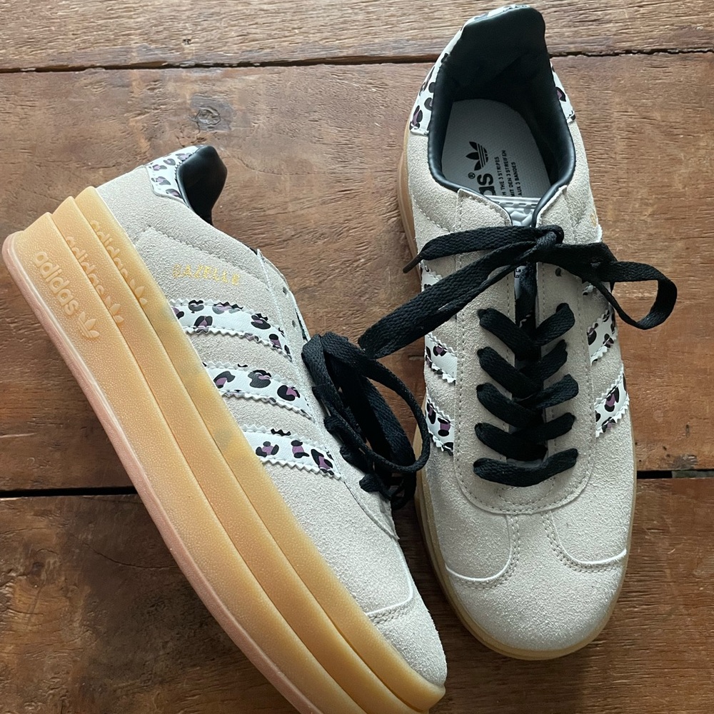 Adidas Gazelle Bold "Cream Leopard" sneaker 6.5